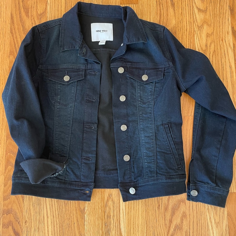 Nine West Dark Blue Jean Jacket NWOT